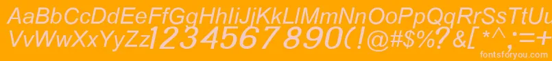 Ph342Italik Font – Pink Fonts on Orange Background