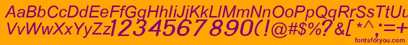 Ph342Italik Font – Purple Fonts on Orange Background