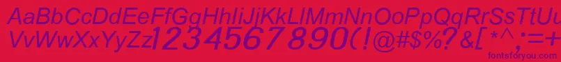 Ph342Italik Font – Purple Fonts on Red Background