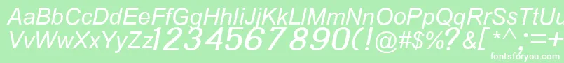 Ph342Italik Font – White Fonts on Green Background