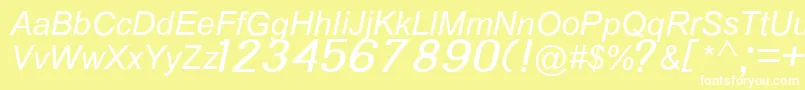 Ph342Italik Font – White Fonts on Yellow Background