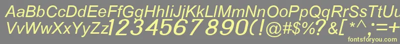 Ph342Italik Font – Yellow Fonts on Gray Background