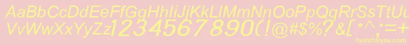 Ph342Italik Font – Yellow Fonts on Pink Background