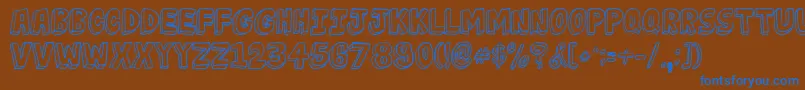 JabjaiLight Font – Blue Fonts on Brown Background