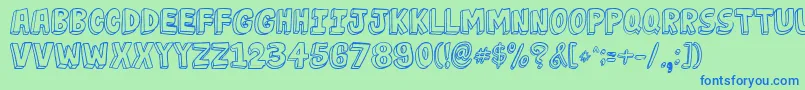 More about JabjaiLight Font JabjaiLight Font – Blue Fonts on Green Background