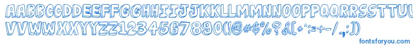 Шрифт JabjaiLight – синие шрифты