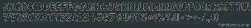 JabjaiLight Font – Gray Fonts on Black Background