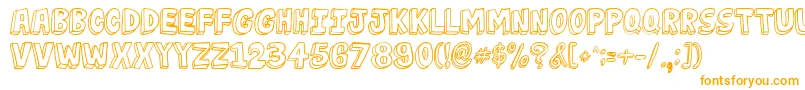 JabjaiLight Font – Orange Fonts on White Background