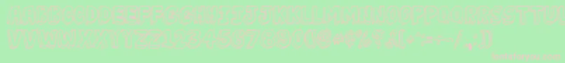 JabjaiLight Font – Pink Fonts on Green Background
