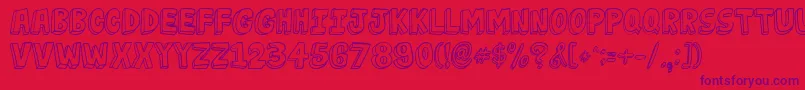 JabjaiLight Font – Purple Fonts on Red Background