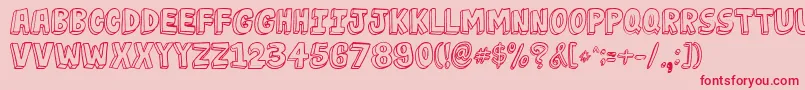 JabjaiLight Font – Red Fonts on Pink Background