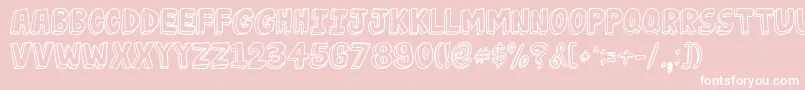 JabjaiLight-Schriftart – Weiße Schriften auf rosa Hintergrund