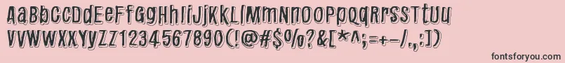 Шрифт Redhair – чёрные шрифты на розовом фоне