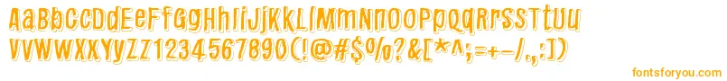 Redhair-fontti – oranssit fontit valkoisella taustalla