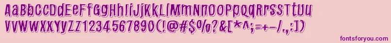 fuente Redhair – Fuentes Moradas Sobre Fondo Rosa