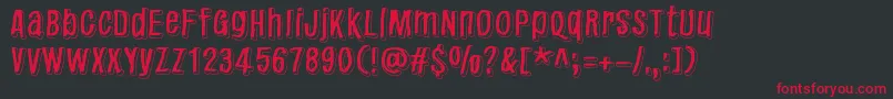Redhair Font – Red Fonts on Black Background