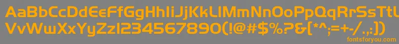HarriercBold Font – Orange Fonts on Gray Background