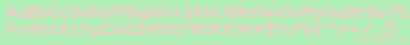 HarriercBold Font – Pink Fonts on Green Background