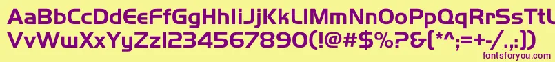 HarriercBold Font – Purple Fonts on Yellow Background