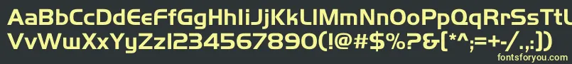 HarriercBold Font – Yellow Fonts on Black Background