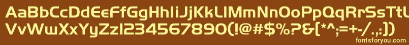 HarriercBold Font – Yellow Fonts on Brown Background