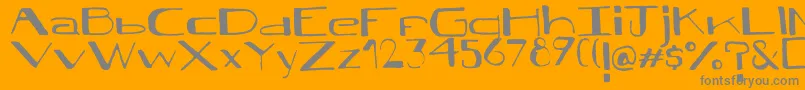 BlackModel Font – Gray Fonts on Orange Background