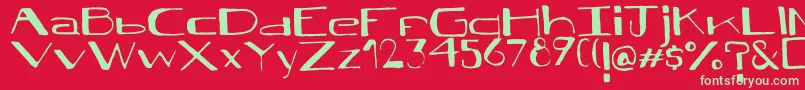 BlackModel Font – Green Fonts on Red Background