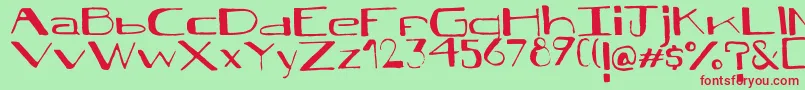 BlackModel Font – Red Fonts on Green Background