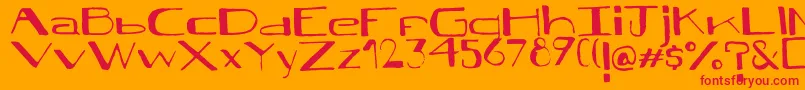 BlackModel Font – Red Fonts on Orange Background