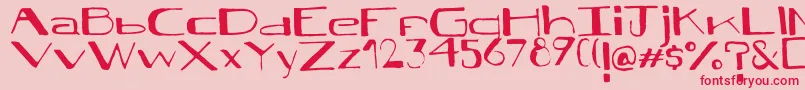 BlackModel Font – Red Fonts on Pink Background