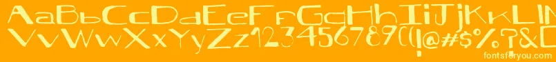 BlackModel Font – Yellow Fonts on Orange Background
