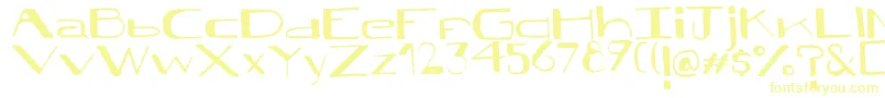 BlackModel Font – Yellow Fonts on White Background