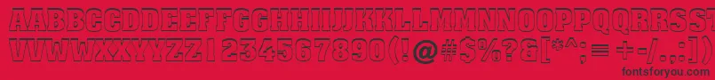 AAssuantitul3DupBold Font – Black Fonts on Red Background