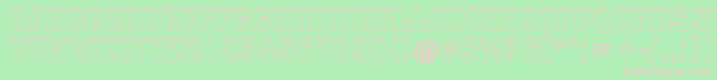 フォントAAssuantitul3DupBold – 緑の背景にピンクのフォント