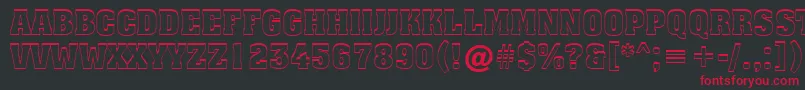 AAssuantitul3DupBold Font – Red Fonts on Black Background