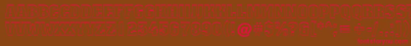 AAssuantitul3DupBold Font – Red Fonts on Brown Background