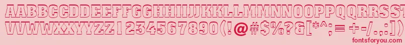 AAssuantitul3DupBold Font – Red Fonts on Pink Background