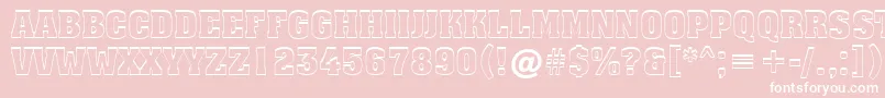 Шрифт AAssuantitul3DupBold – белые шрифты на розовом фоне