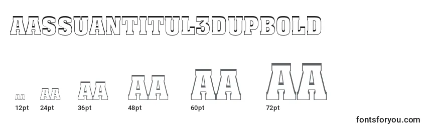 Größen der Schriftart AAssuantitul3DupBold