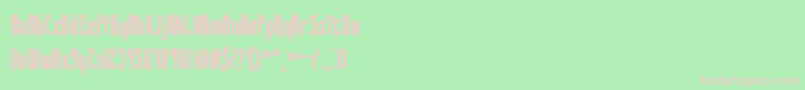 フォントSyracuseBrk – 緑の背景にピンクのフォント