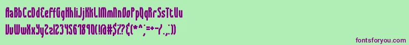 SyracuseBrk Font – Purple Fonts on Green Background