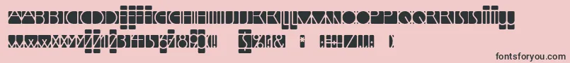 LinotypemindlineInside Font – Black Fonts on Pink Background