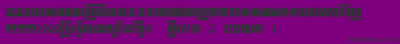 LinotypemindlineInside Font – Black Fonts on Purple Background