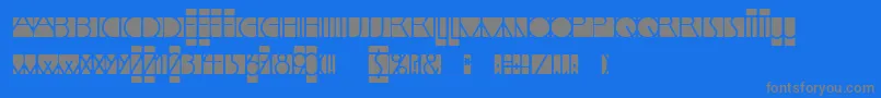 Fonte LinotypemindlineInside – fontes cinzas em um fundo azul