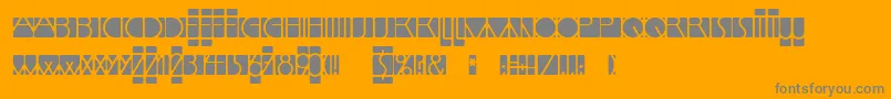 Czcionka LinotypemindlineInside – szare czcionki na pomarańczowym tle