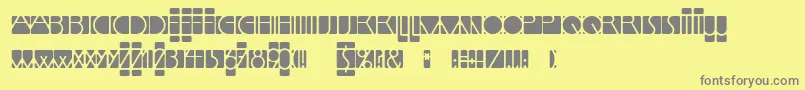 Fonte LinotypemindlineInside – fontes cinzas em um fundo amarelo