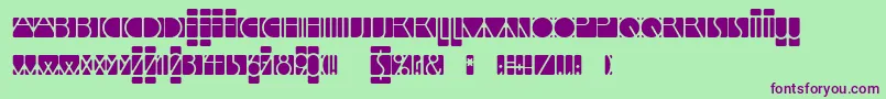 LinotypemindlineInside Font – Purple Fonts on Green Background