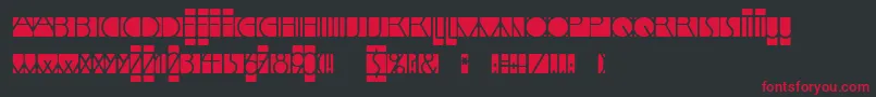 Czcionka LinotypemindlineInside – czerwone czcionki na czarnym tle