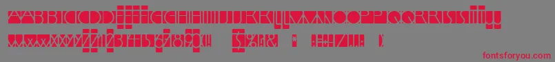 LinotypemindlineInside Font – Red Fonts on Gray Background