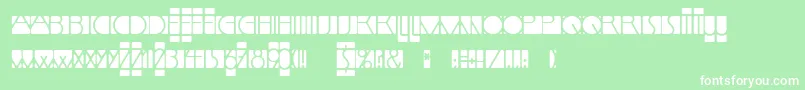LinotypemindlineInside Font – White Fonts on Green Background
